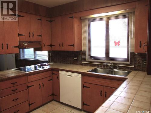 313 21 Highway N, Leader, SK - Indoor Photo Showing Kitchen With Double Sink