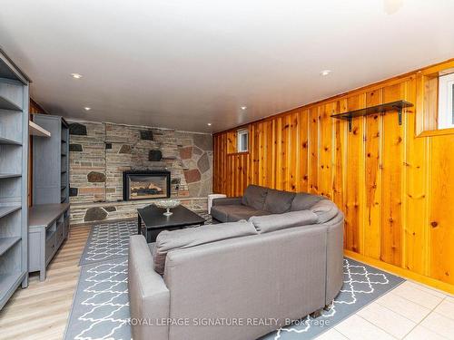 Lower-89 Lingarde Dr, Toronto, ON - Indoor With Fireplace