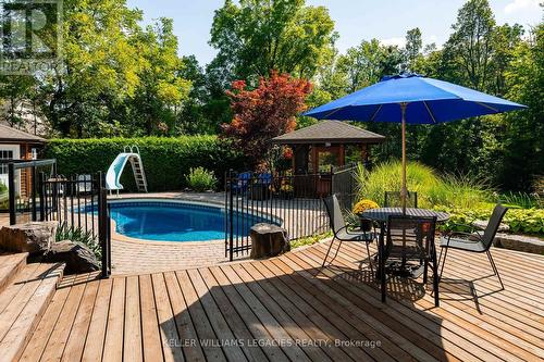 12282 Eighth Line, Halton Hills, ON - Outdoor With Above Ground Pool With Deck Patio Veranda With Backyard