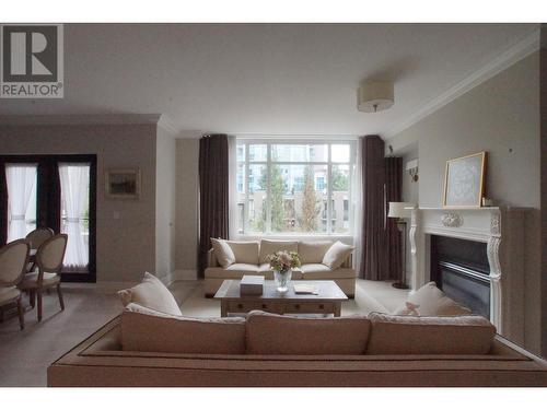 503 1280 Richards Street, Vancouver, BC - Indoor Photo Showing Living Room With Fireplace