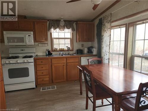 41 Maple Drive, Miller Lake, ON - Indoor Photo Showing Kitchen With Double Sink