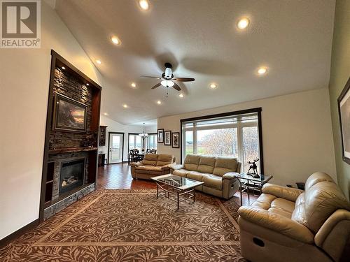 13368 Elk Ridge Trail, Dawson Creek, BC - Indoor Photo Showing Living Room With Fireplace