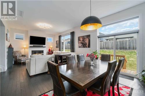 604 Enclave Lane, Clarence-Rockland (606 - Town Of Rockland), ON - Indoor Photo Showing Dining Room With Fireplace