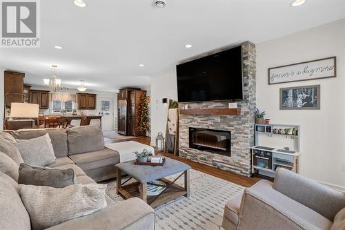 1 Green Hill Drive, Witless Bay, NL - Indoor Photo Showing Living Room With Fireplace