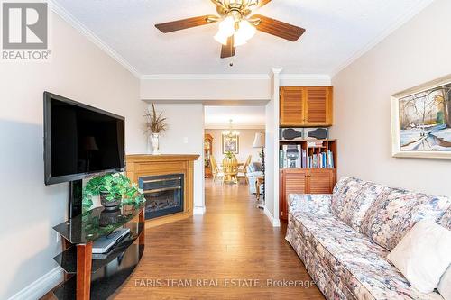 801 - 181 Collier Street, Barrie, ON - Indoor Photo Showing Living Room With Fireplace