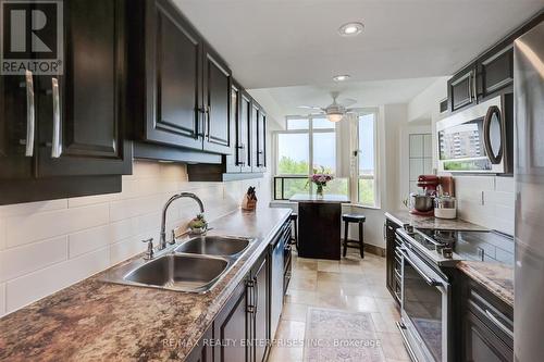 605 - 10 Malta Avenue, Brampton, ON - Indoor Photo Showing Kitchen With Double Sink With Upgraded Kitchen