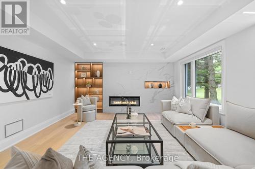 34 Burton Grove, King, ON - Indoor Photo Showing Living Room With Fireplace