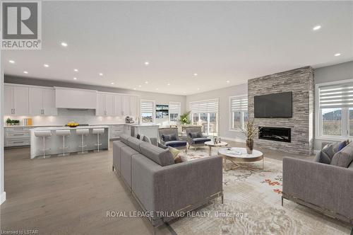 64 Acorn Trail, St. Thomas, ON - Indoor Photo Showing Living Room With Fireplace