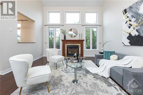 4020 Canyon Walk Drive, Ottawa, ON - Indoor Photo Showing Living Room With Fireplace