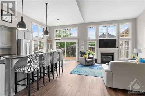 647 Brookwood Circle, Ottawa, ON - Indoor Photo Showing Living Room With Fireplace