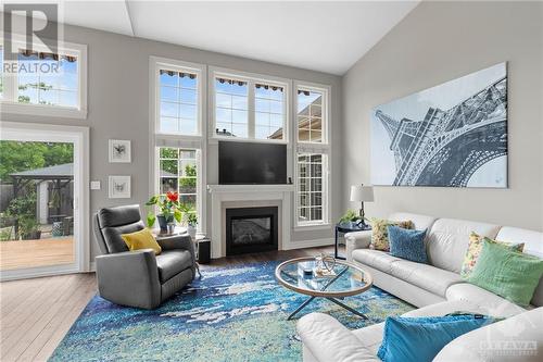 647 Brookwood Circle, Ottawa, ON - Indoor Photo Showing Living Room With Fireplace