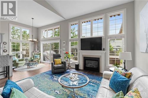 647 Brookwood Circle, Ottawa, ON - Indoor Photo Showing Living Room With Fireplace