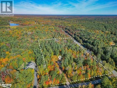 Aerial with approximate lot lines - 3 Shebeshekong Estates Road, Carling, ON - Outdoor With View