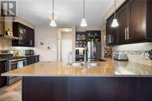 299 Moorlands Crescent, Kitchener, ON - Indoor Photo Showing Kitchen With Stainless Steel Kitchen With Double Sink With Upgraded Kitchen