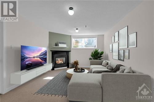 2276 Brockstone Crescent, Ottawa, ON - Indoor Photo Showing Living Room With Fireplace