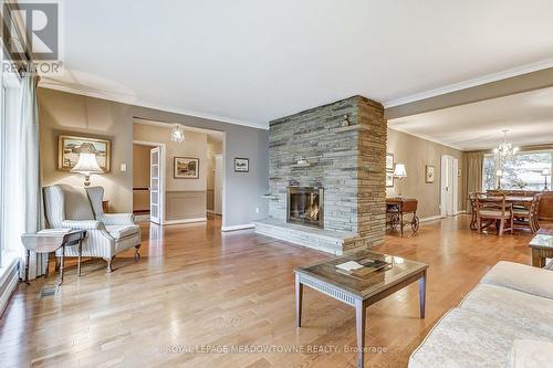 1520 Camelford Road, Mississauga, ON - Indoor Photo Showing Living Room With Fireplace