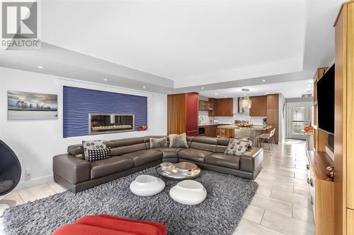 62 Village Ct, Sault Ste. Marie, ON - Indoor Photo Showing Living Room With Fireplace