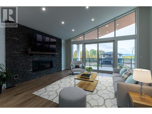 4134 University Heights Drive, Prince George, BC - Indoor Photo Showing Living Room With Fireplace