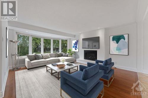 52 Pritchard Drive, Ottawa, ON - Indoor Photo Showing Living Room With Fireplace