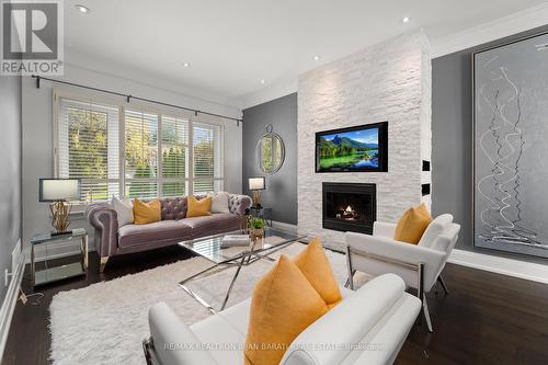 64 Cresthaven Drive, Toronto, ON - Indoor Photo Showing Living Room With Fireplace