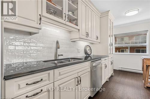 303 - 350 Concession Street, Hamilton, ON - Indoor Photo Showing Kitchen With Double Sink