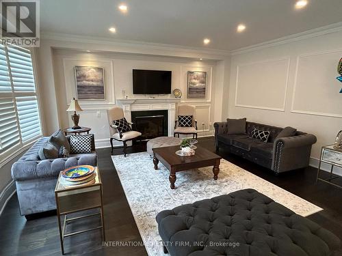 4205 Sarazen Drive, Burlington, ON - Indoor Photo Showing Living Room With Fireplace