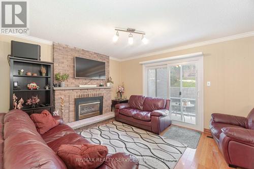 20 Pepperwood Place, Brampton, ON - Indoor Photo Showing Living Room With Fireplace