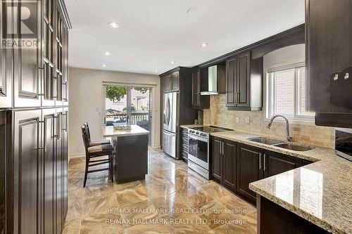 3770 Densbury Drive, Mississauga, ON - Indoor Photo Showing Kitchen With Stainless Steel Kitchen With Double Sink With Upgraded Kitchen