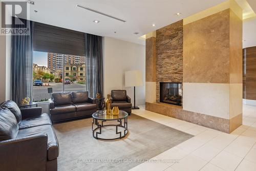 1403 - 1215 Bayly Street, Pickering, ON - Indoor Photo Showing Living Room With Fireplace