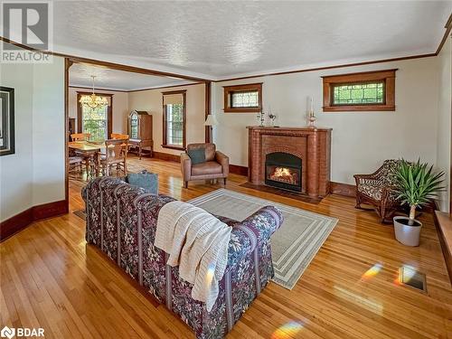 44 Mcgowan Street, Tweed, ON - Indoor Photo Showing Living Room With Fireplace