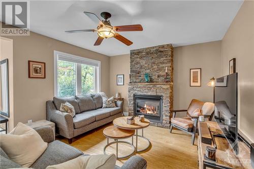 241 Pleasant Park Road, Ottawa, ON - Indoor Photo Showing Living Room With Fireplace