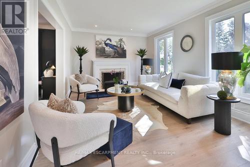 1483 The Links Drive, Oakville, ON - Indoor Photo Showing Living Room With Fireplace