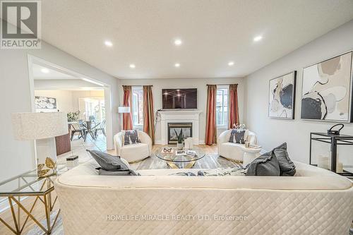 47 Gabrielle Crescent, Whitby, ON - Indoor Photo Showing Living Room With Fireplace