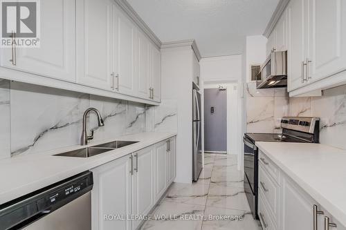 708 - 45 Westmount Road N, Waterloo, ON - Indoor Photo Showing Kitchen With Double Sink