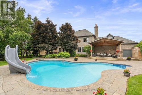 157 Treegrove Circle S, Aurora, ON - Outdoor With In Ground Pool With Deck Patio Veranda With Backyard