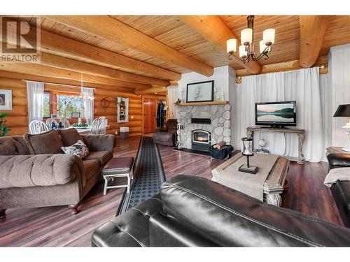 146 Pinewood Drive, Princeton, BC - Indoor Photo Showing Living Room With Fireplace