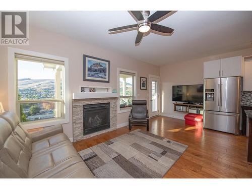 4505 Bellevue Drive, Vernon, BC - Indoor Photo Showing Living Room With Fireplace