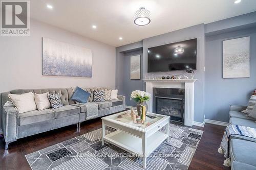 25 Hammerhead Road, Brampton, ON - Indoor Photo Showing Living Room With Fireplace