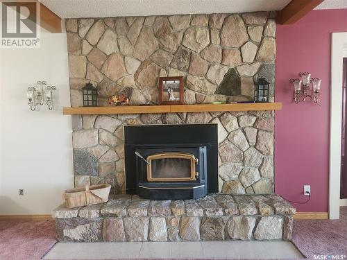 Lumsden Acreage, Lumsden Rm No. 189, SK - Indoor Photo Showing Living Room With Fireplace