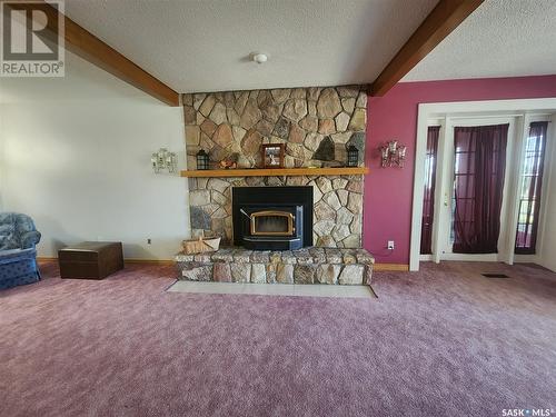 Lumsden Acreage, Lumsden Rm No. 189, SK - Indoor Photo Showing Living Room With Fireplace