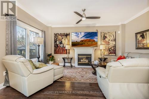 3856 Arbourview Terrace, Mississauga, ON - Indoor Photo Showing Living Room With Fireplace