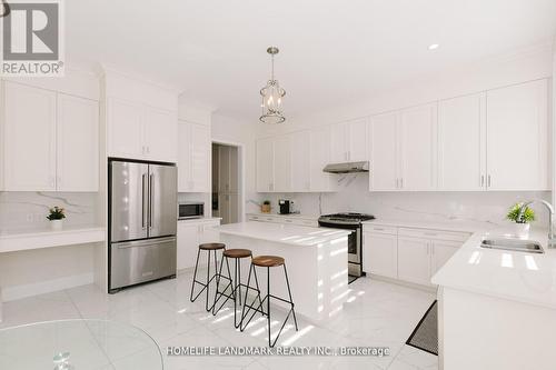 25 Mower Avenue, Vaughan, ON - Indoor Photo Showing Kitchen With Stainless Steel Kitchen With Double Sink With Upgraded Kitchen