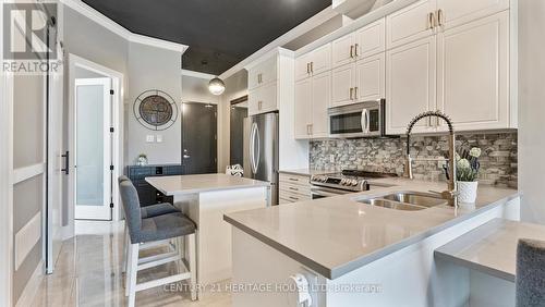 205A - 85 Morrell Street, Brantford, ON - Indoor Photo Showing Kitchen With Stainless Steel Kitchen With Double Sink With Upgraded Kitchen