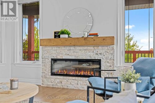 435 Raymond Street, Peterborough (Northcrest), ON - Indoor Photo Showing Living Room With Fireplace