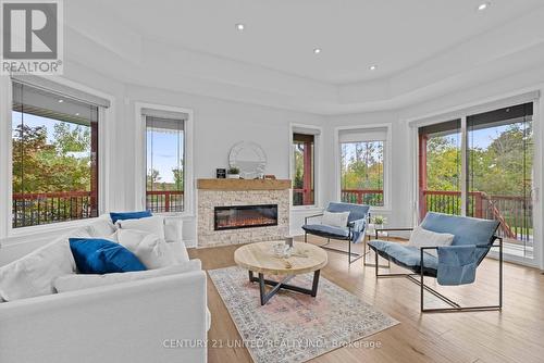 435 Raymond Street, Peterborough (Northcrest), ON - Indoor Photo Showing Living Room With Fireplace