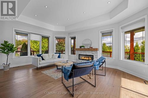 435 Raymond Street, Peterborough (Northcrest), ON - Indoor Photo Showing Living Room With Fireplace