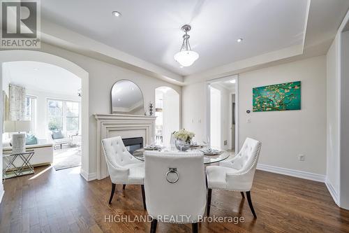 3163 Carding Mill Trail, Oakville, ON - Indoor Photo Showing Dining Room With Fireplace