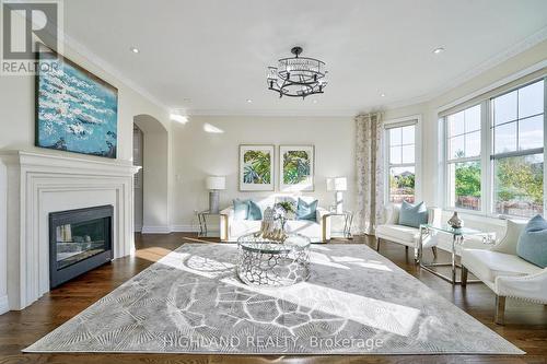 3163 Carding Mill Trail, Oakville, ON - Indoor Photo Showing Living Room With Fireplace