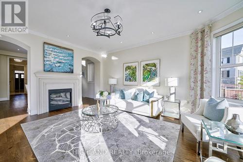 3163 Carding Mill Trail, Oakville, ON - Indoor Photo Showing Living Room With Fireplace