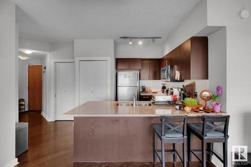 #1801 10152 104 St Nw, Edmonton, AB - Indoor Photo Showing Kitchen With Double Sink